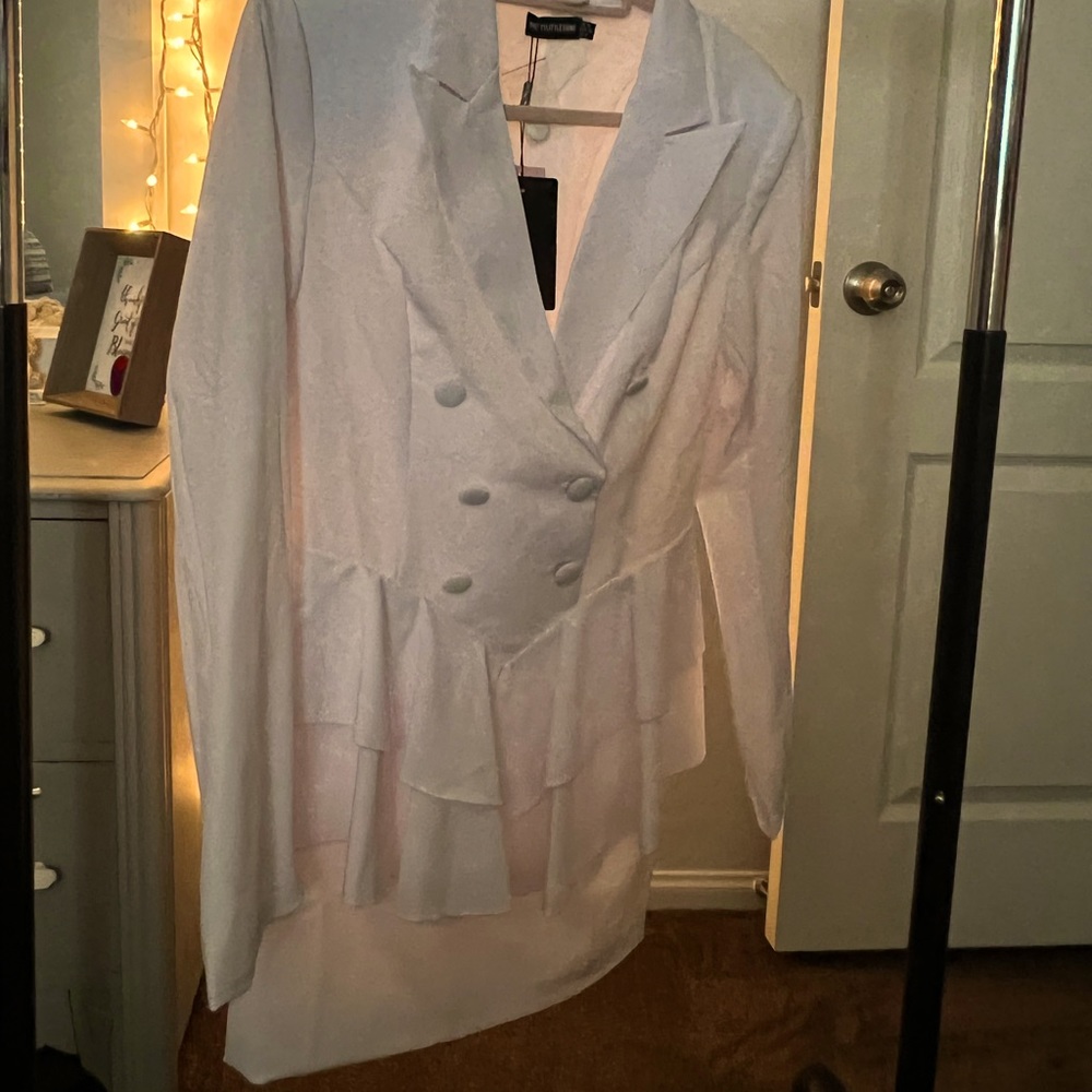 White Blazer Dress